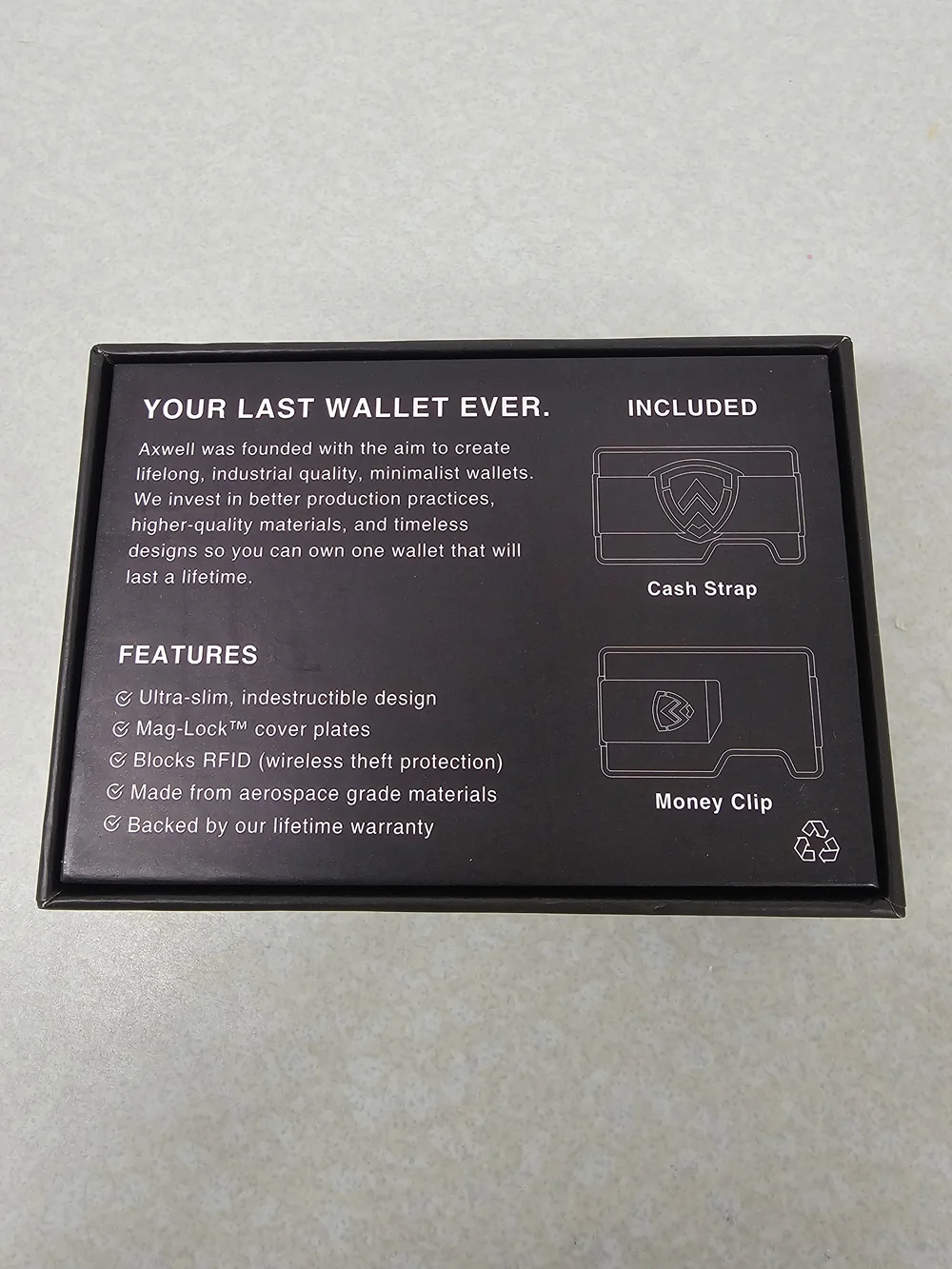 Axwell Mag-Lock Wallet Blue – Brand New in Box – Aluminum